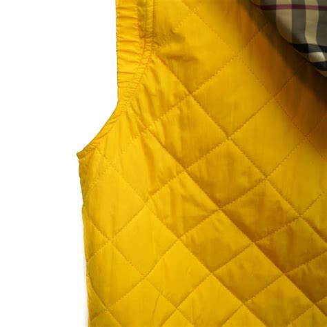 burberry yellow quilted vest|burberry vests for men.